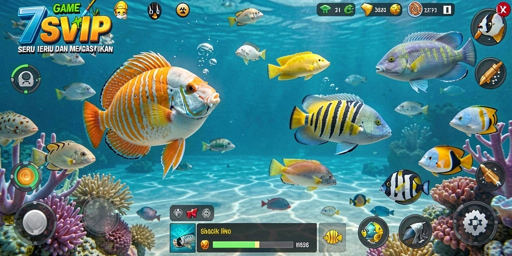 Tampilan gameplay Tembak Ikan yang seru di 7SVIP.