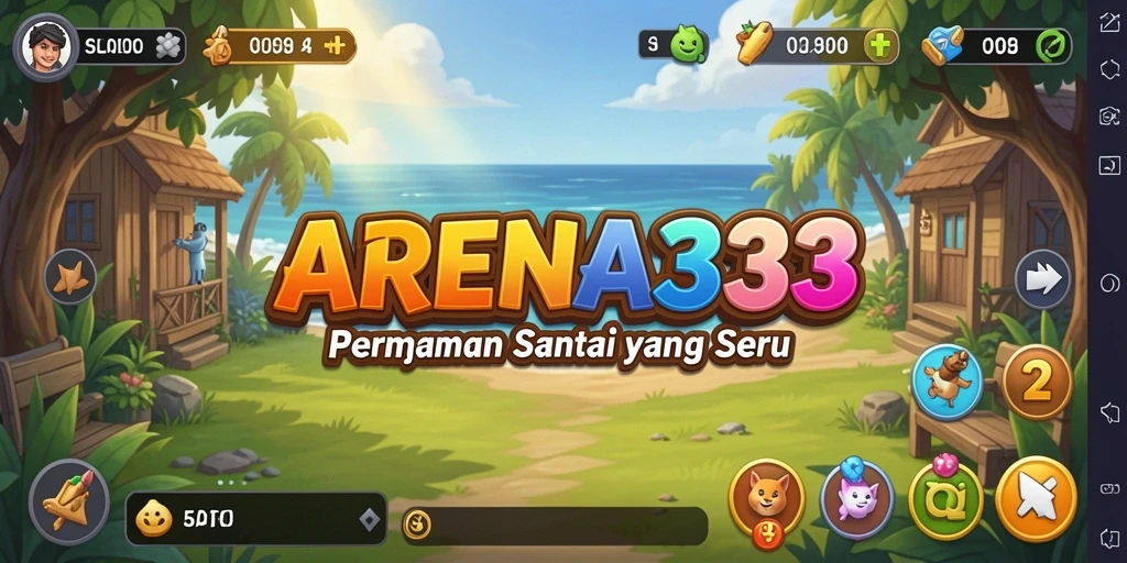 Tampilan gameplay ARENA333 yang cerah dan menarik.
