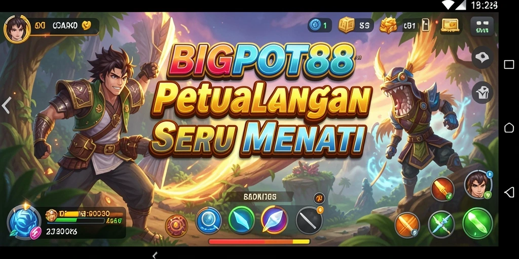Tampilan gameplay seru di BIGPOT88 dengan petualangan mendebarkan.