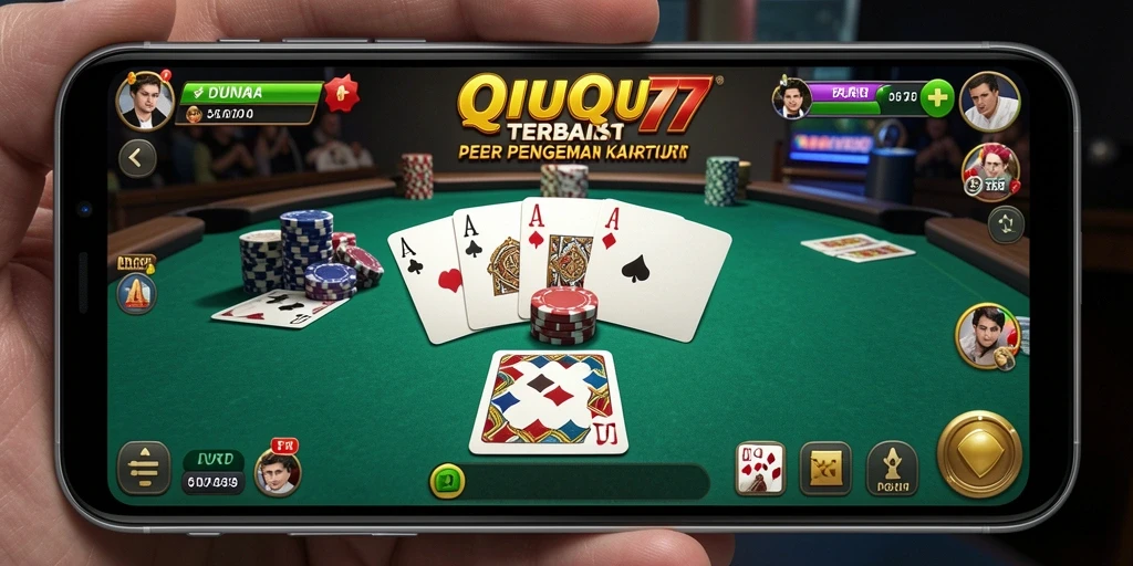 Tampilan gameplay QiuQiu yang seru dan mendebarkan di DUNIA77.