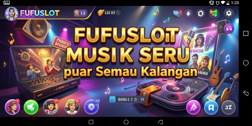 Tampilan gameplay FUFUSLOT yang penuh warna dan interaktif.