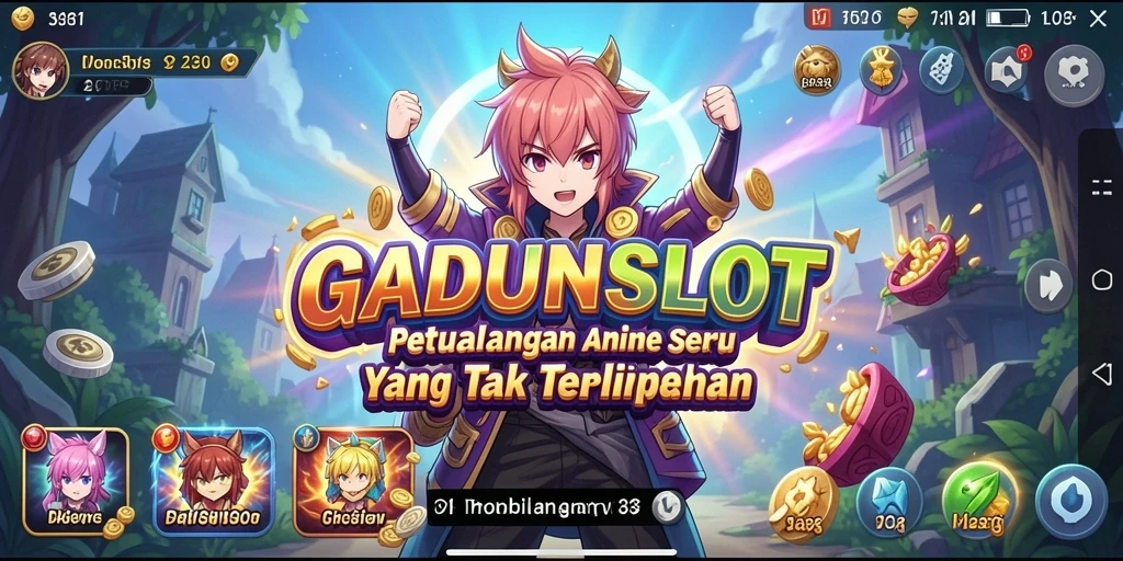 Tangkapan layar GADUNSLOT menampilkan aksi seru permainan slot Anime.