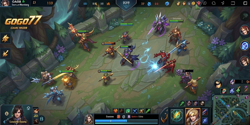 Tampilan gameplay seru di arena pertempuran GOGO77.