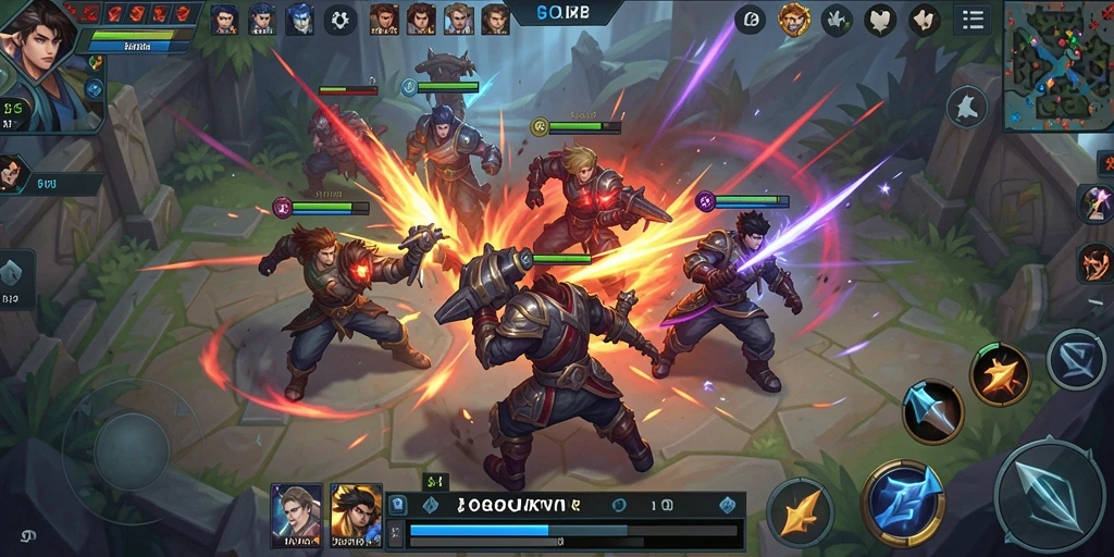 Tangkapan layar gameplay mengesankan dari game MOBA GOJEKVIP.