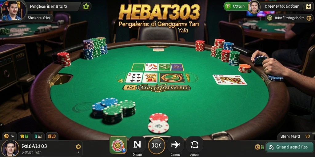 Tangkapan layar HEBAT303 menunjukkan momen seru dalam permainan Poker.