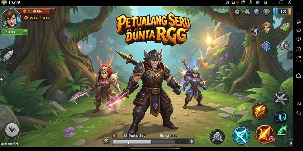 Screenshot IN22 memperlihatkan aksi seru dalam pertarungan RPG.