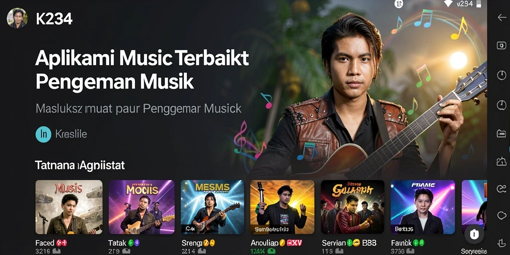 Screenshot gameplay K234 menampilkan pengalaman bermain musik yang menyenangkan.