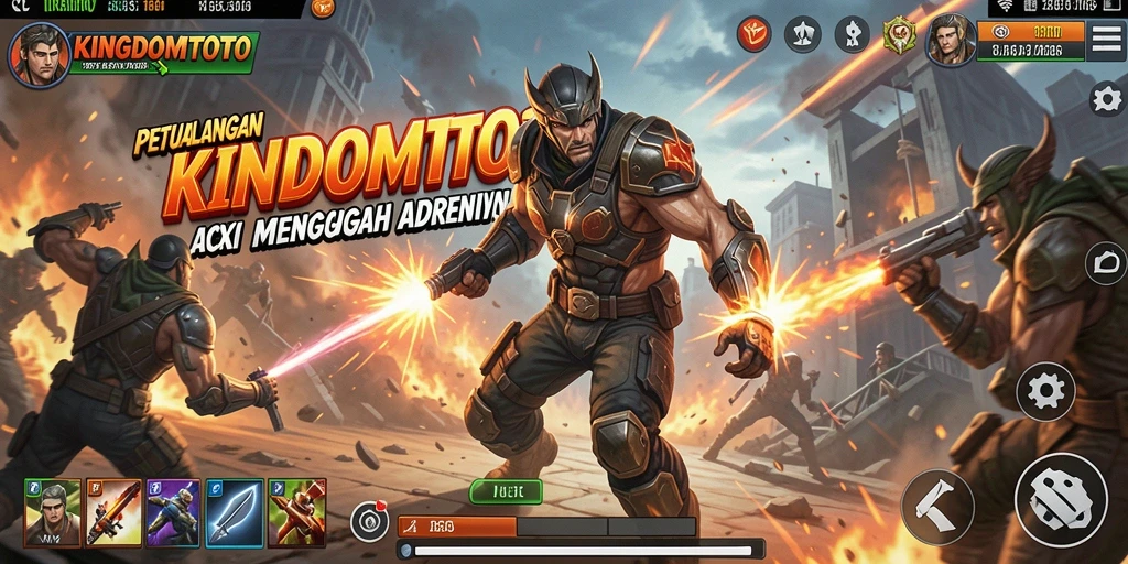 Tampilan gameplay aksi yang mendebarkan dari KINGDOMTOTO.
