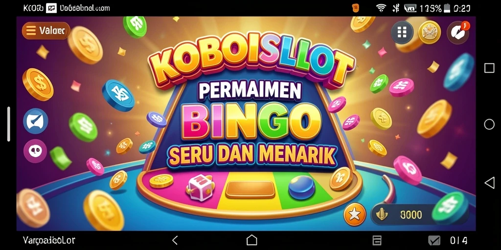 Tampilan gameplay seru dari KOBOISLOT yang menggambarkan permainan Bingo.