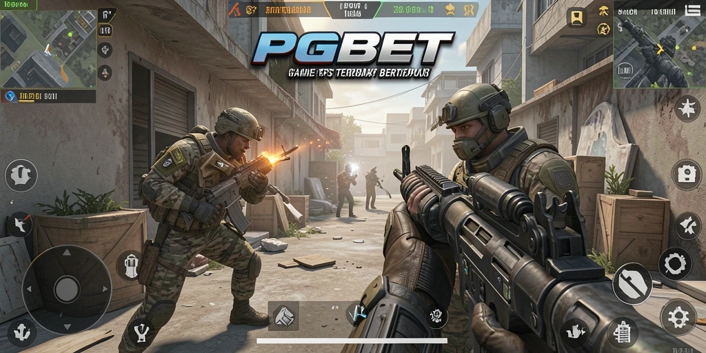 Screenshot PGBET menampilkan intensitas pertempuran FPS yang mendebarkan.