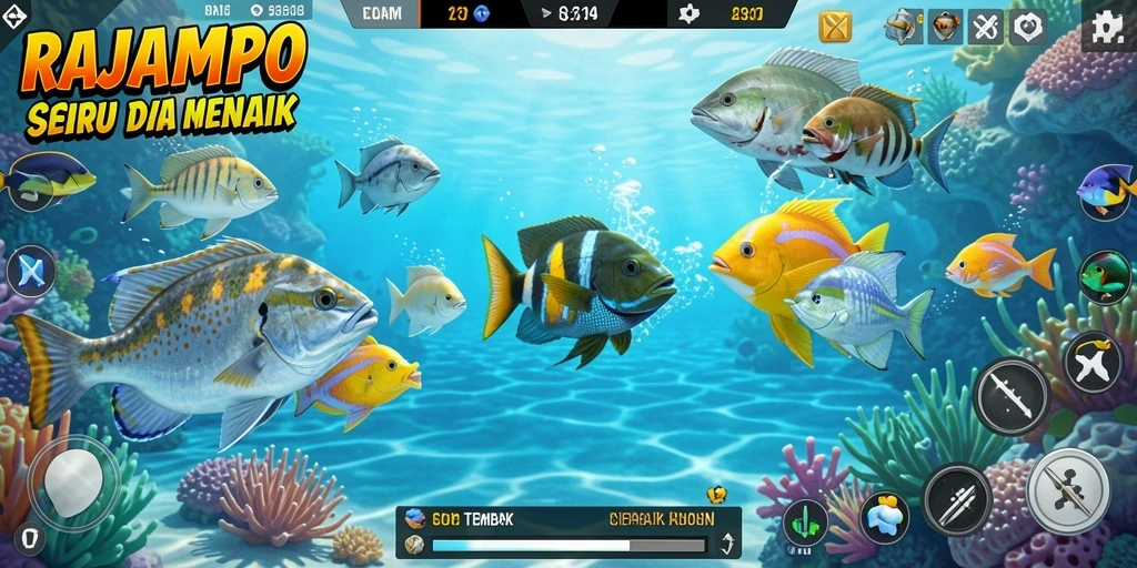 Gameplay seru RAJAMPO dengan pengalaman Tembak Ikan yang mengasyikkan.