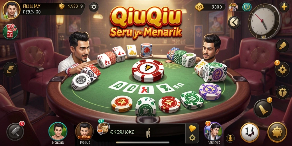 Tampilan gameplay QiuQiu yang seru dan mendebarkan.