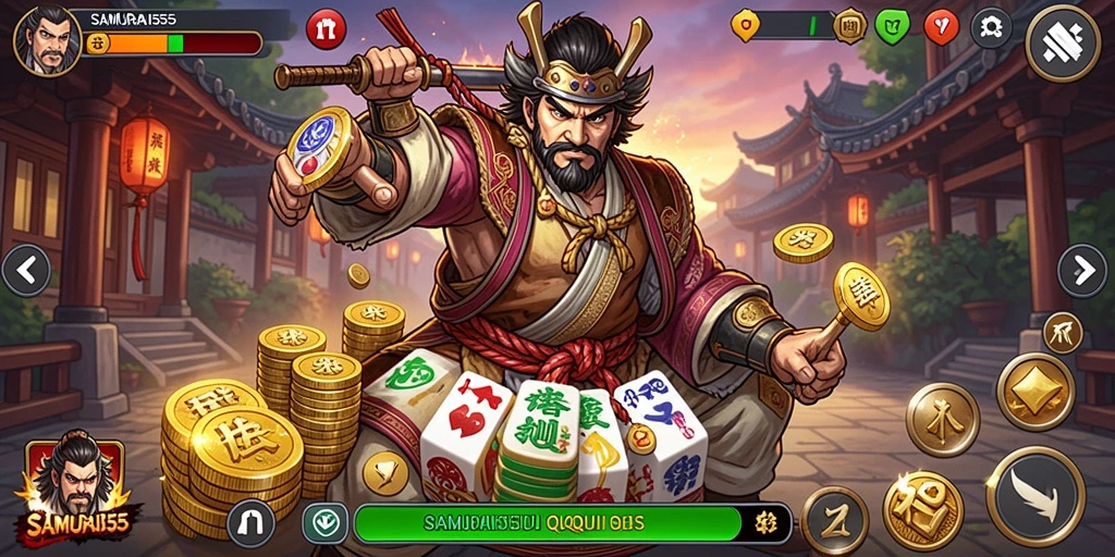 Tampilan seru gameplay QiuQiu di SAMURAI555.
