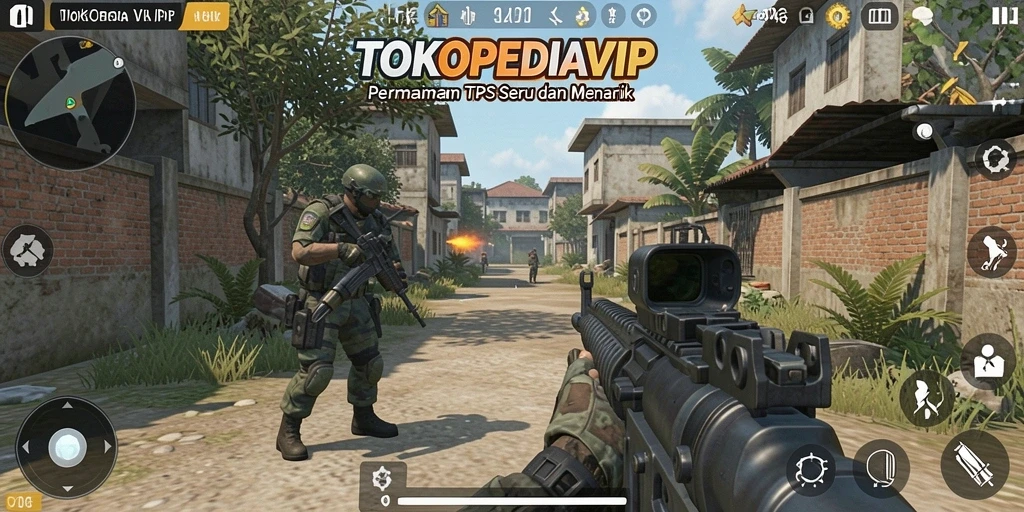 Tampilan gameplay TPS di TOKOPEDIAVIP yang menegangkan.