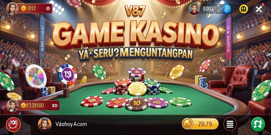 Gambaran gameplay seru dan menghibur dari V87.