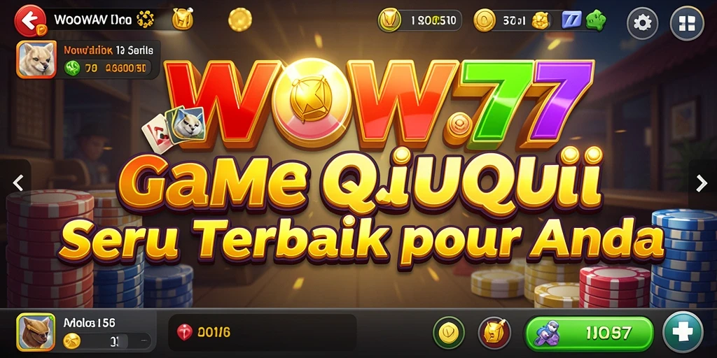 Screenshot gameplay WOW77 yang menunjukkan aksi seru permainan QiuQiu.